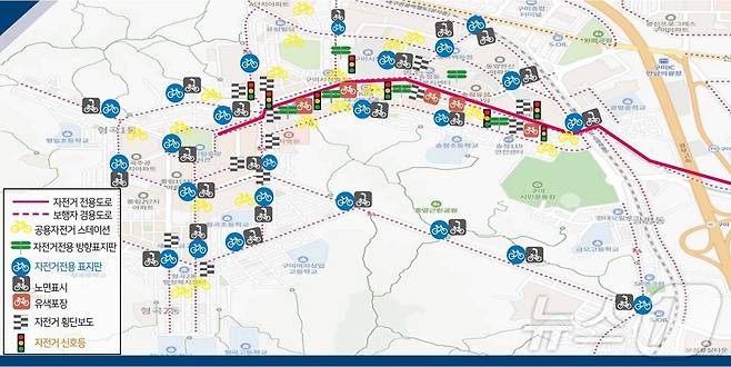 자전거 모범도시 구미시 조성도 /뉴스1