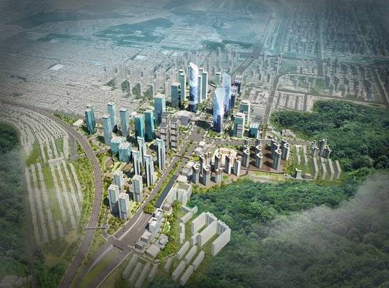 인천광역시 서구에 조성되고 있는 루원시티 도시개발사업 관련 조감도. 사진 인천도시공사 제공