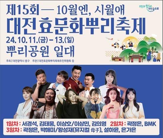 제15회 대전효문화뿌리축제 홍보 포스터. 대전 중구 제공