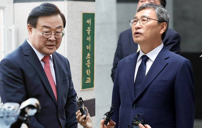 10·16 재보궐선거 공식 선거운동 첫날인 3일 보수 진영 조전혁(왼쪽), 진보 진영 정근식 서울시교육감 후보가 각각 일정을 소화하고 있다. (사진=뉴시스)