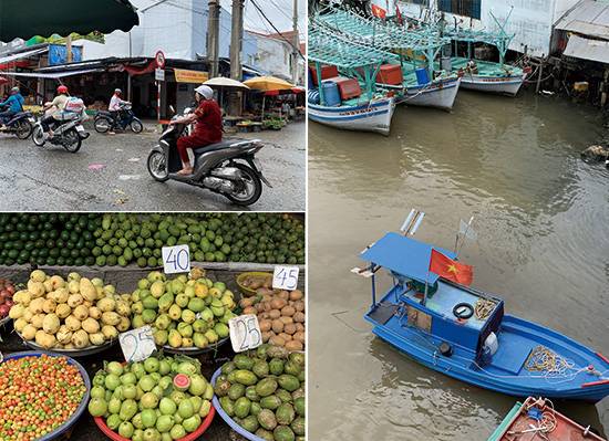 푸꾸옥 중부 로컬 시장, 푸꾸옥의 중부에 위치한 두옹동 강 풍경