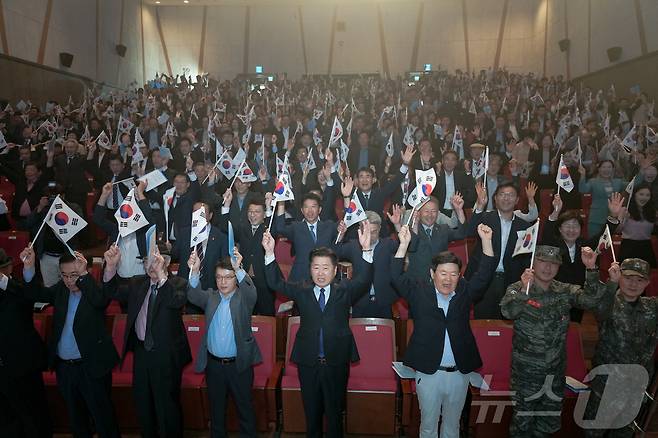 지난해 10월9일 제주시 설문대여성문화센터에서 열린 577돌 한글날 경축식.(제주특별자치도 제공)