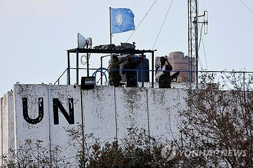 레바논 주둔 유엔 평화유지군(UNIFIL) [로이터 연합뉴스 자료사진. 재판매 및 DB 금지]