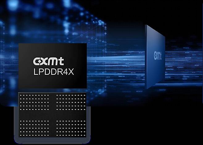 중국 창신메모리테크놀로지(CXMT)가 생산하는 저전력 D램 LPDDR4X. [CXMT 홈페이지]