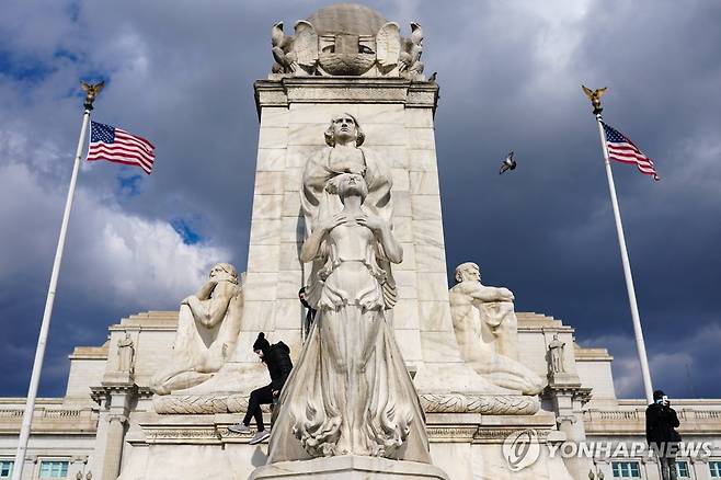 미국 워싱턴DC의 크리스토퍼 콜럼버스 기념 분수 [AFP=연합뉴스 자료사진. 재판매 및 DB 금지]