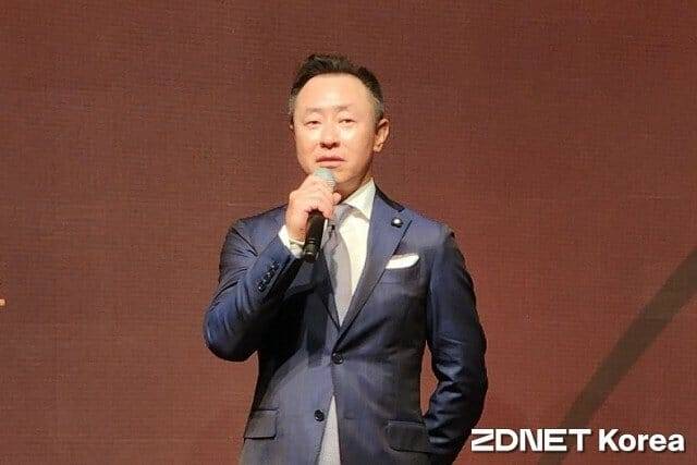 김효상 윌리엄그랜트앤선즈코리아 대표가 14일 오전 서울 신라호텔에서 열린 ‘발베니 50년 컬렉션’ 공개 기념행사에서 인사말을 하고 있다.