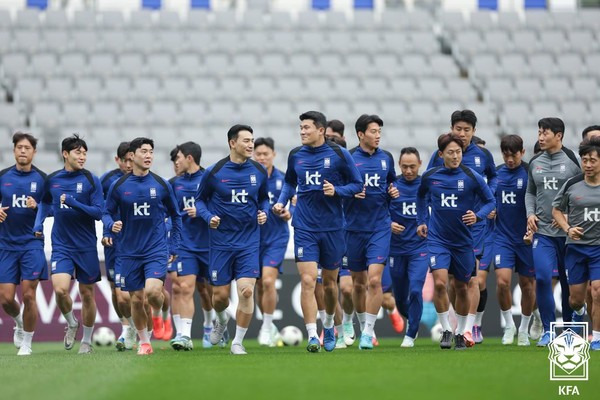 한국 축구 국가대표팀. 대한축구협회 제공