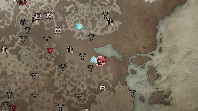 ▲ 속삭이는 나무 옆, 악의 굴길에서 바르샨을 소환할 수 있다