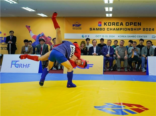 코리아오픈 삼보선수권대회 경기 장면 [대한삼보연맹 제공. 재판매 및 DB 금지]