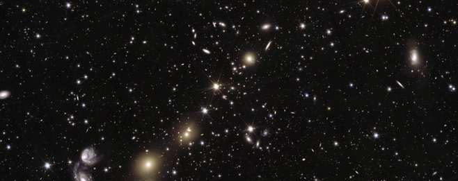 유클리드 우주 망원경이 포착한 은하단 '아벨 3381'. 유럽우주국(ESA) 홈페이지 캡처