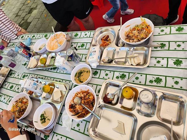 청주 분평동 원마루 축제에 쓰인 다회용기들. 분평동 주민자치위원회 제공