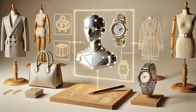 AI와 융합한 명품 산업(일러스트) 생성 AI 챗GPT 제작.