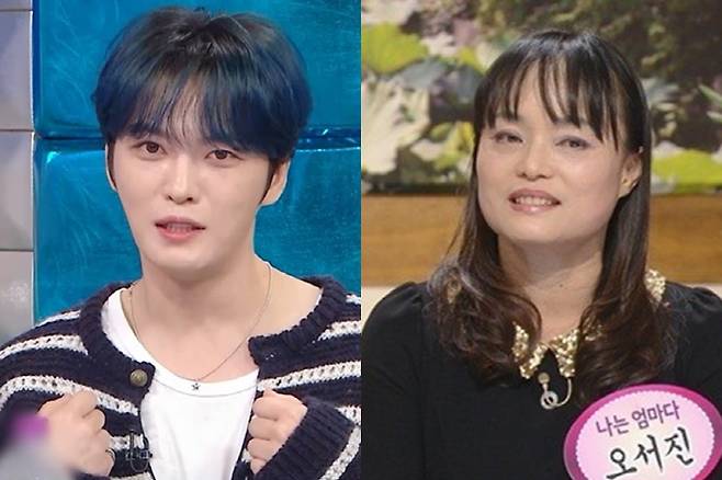 김재중(왼쪽), 친모 오세진 씨. 사진=MBC '라디오스타', TV조선 '대찬인생'