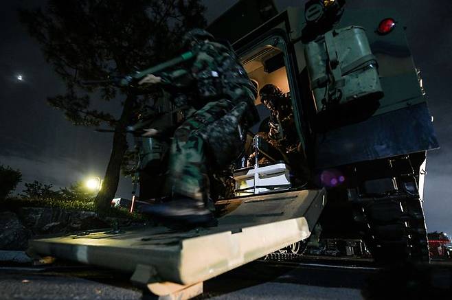 [대구=뉴시스] 공군 제11전투비행단은 적 도발에 대비한 24-2차 전투태세훈련을 마무리했다. (사진=공군 제11전투비행단 제공) 2024.10.18. photo@newsis.com *재판매 및 DB 금지