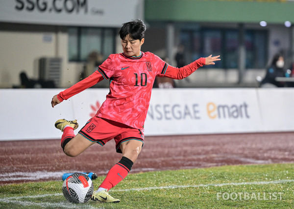 지소연(대한민국 여자 축구대표팀). 서형권 기자