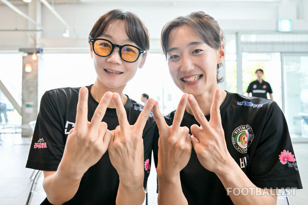 박라진 선수(왼쪽), 조현진 선수(이상 비빔WFC). 서형권 기자