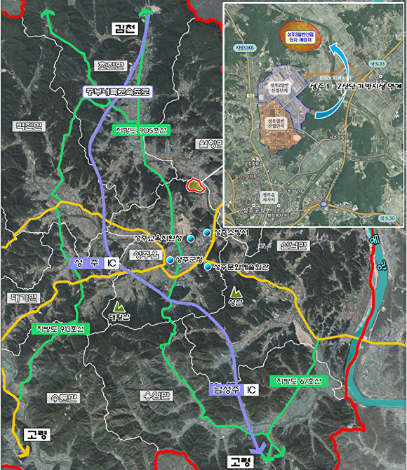 '성주3일반산업단지 조성사업' 위치도 [사진=성주군]