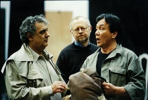 현역 시절 플라시도 도밍고(왼쪽)와 리허설 중인 강병운. [사진 강병운]