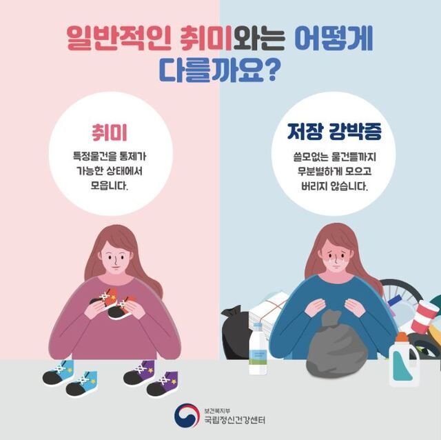 저장 강박증(저장장애)에 대한 설명. 국립정신건강센터