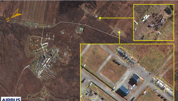국정원이 지난 18일 공개한 러시아 극동에 파견된 북한 병력을 찍은 위성 사진