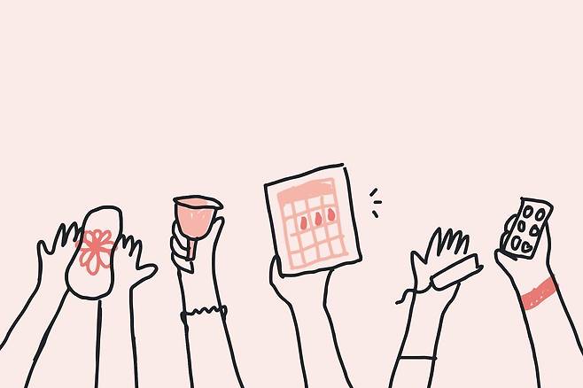여성 위생용품들 /사진=아이클릭아트