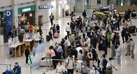 인천국제공항 제1여객터미널 입국장.<연합뉴스 자료사진>