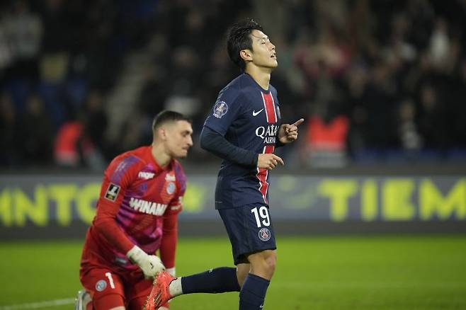 파리 생제르맹(PSG)의 이강인. 연합뉴스