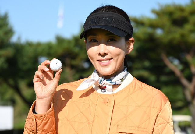 4년 만에 KLPGA 정규 투어에 참가한 홍진주 프로골퍼. 용인=오승현 기자