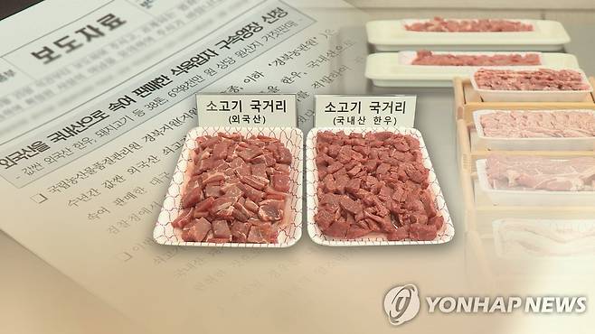 "믿고 샀는데"…단골들에게 원산지 속인 고기 팔아 (CG) [연합뉴스TV 제공]