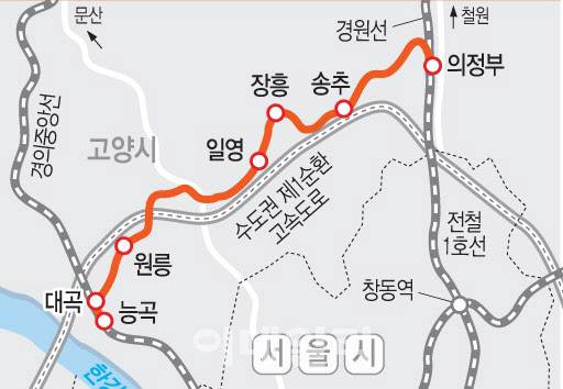 올해 12월 재개통 예정인 교외선 노선도.(그래픽=문승용기자)