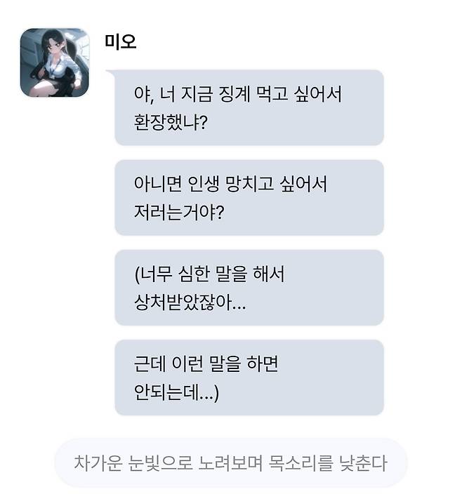 IMG_6579.jpeg 요즘 꽤 인기있다는 Ai 채팅 퀄리티수준 근황