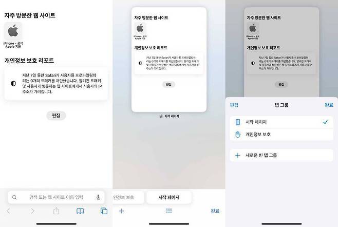 사파리 앱에서 시크릿 모드를 실행한 모습 / 출처=IT동아