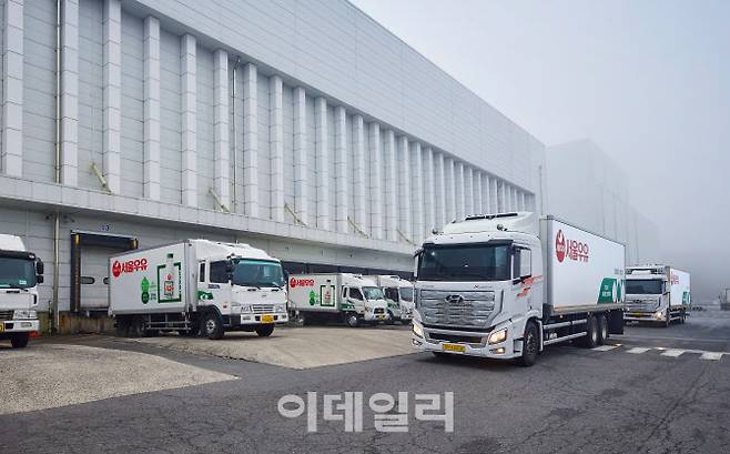 서울우유 양주공장에는 하루 200여대의 물류차량이 오간다. (사진=서울우유)