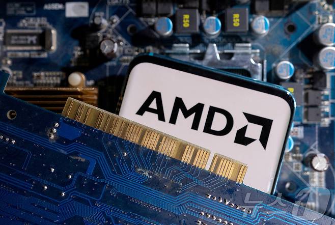 제2의 엔비디아로 불리는 AMD 로고. ⓒ 로이터=뉴스1 ⓒ News1 박형기 기자