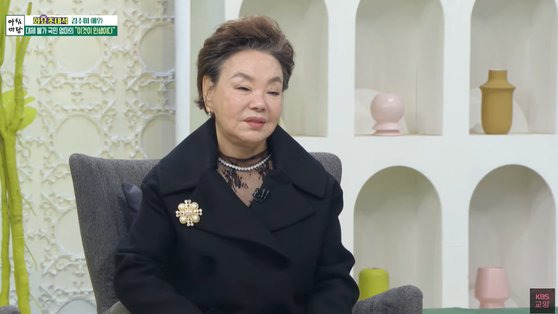 김수미 '아침마당' 출연 모습. 사진 KBS 유튜브 캡처