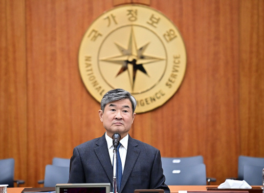 조태용 국정원장이 29일 오전 서울 서초구 내곡동 국정원에서 열린 국회 정보위원회의 국정원에 대한 국정감사에 출석해있다. 뉴시스 제공