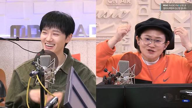 왼쪽부터 하현상, 김신영 (사진=MBC FM4U ‘정오의 희망곡 김신영입니다’ 캡처)