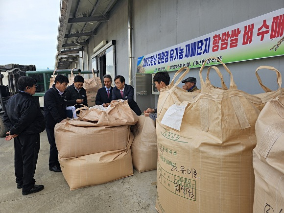 기능성 쌀 수매현장 [사진=영암군]