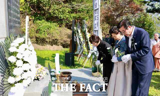 보령시가 지난 30일 '제44회 자유수호 희생자 합동위령제'를 개최하고 있다. / 보령