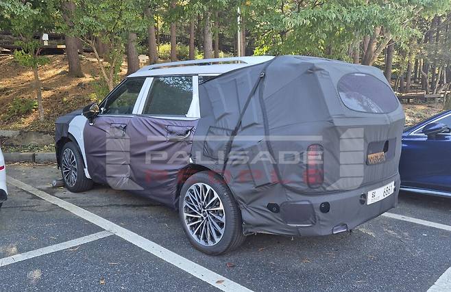 현대차 '팰리세이드 풀체인지' 테스트카 (출처 : 팰리세이드 피플)