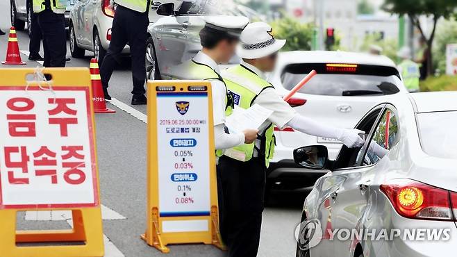 음주운전 단속 [연합뉴스TV 제공]