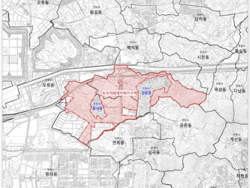 해제 예정 토지거래허가구역 위치도 [인천시 제공. 재판매 및 DB 금지]