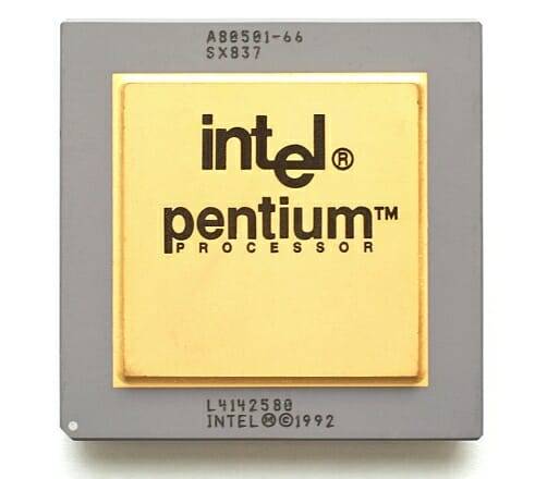 부동소수점 나눗셈 오류를 안은 인텔 펜티엄 프로세서 초기 생산 물량. (사진=Konstantin Lanzet)