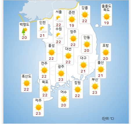 ⓒ기상청: 오늘(3일) 오후 전국날씨