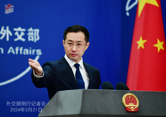 Chinese Foreign Ministry Spokesperson Lin Jian [YONHAP]