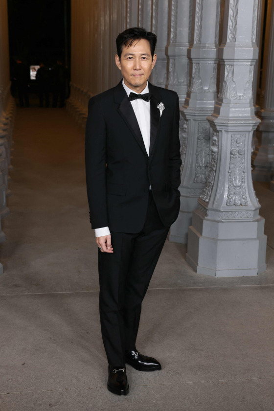 South Korean actor Lee Jung-jae attends the LACMA Art+Film Gala at the Los Angeles County Museum of Art (LACMA) in Los Angeles, California, on November 2, 2024. (Photo by Etienne LAURENT / AFP)  〈저작권자(c) 연합뉴스, 무단 전재-재배포, AI 학습 및 활용 금지〉