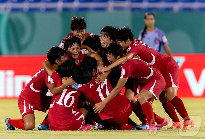 17세 이하(U!7) 여자 월드컵에서 우승을 차지한 북한. ⓒ AFP=뉴스1