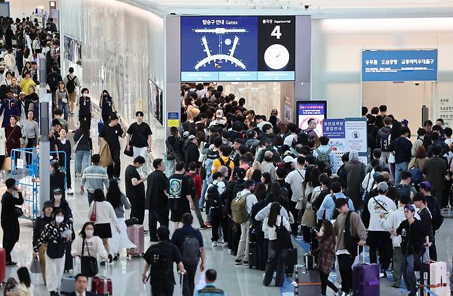 지난 3일 인천국제공항 제1터미널 출국장. /뉴스1