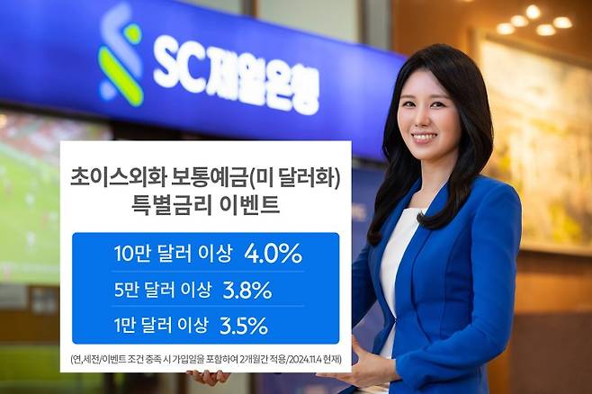 SC제일은행 초이스외화보통예금 안내 이미지. SC제일은행 제공