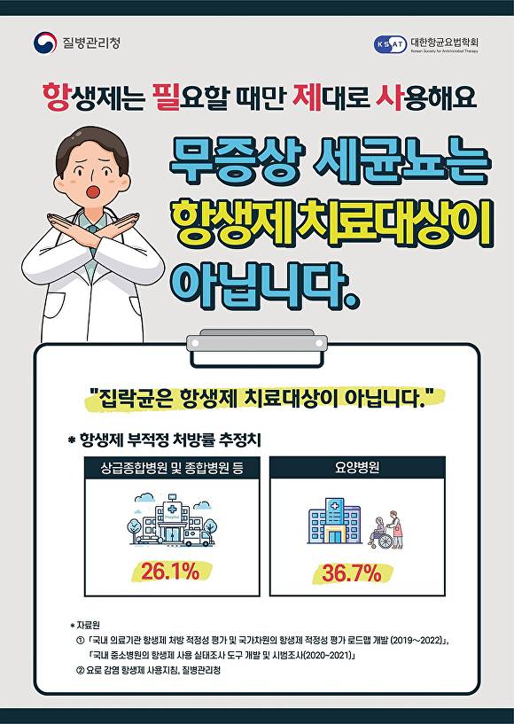 항생제 내성 예방 홍보포스터(요양병원 근무 의료인용) [사진=대구시]